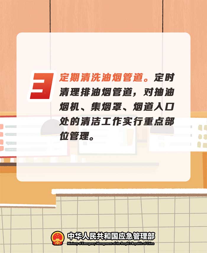 3.定期清廷油煙管道