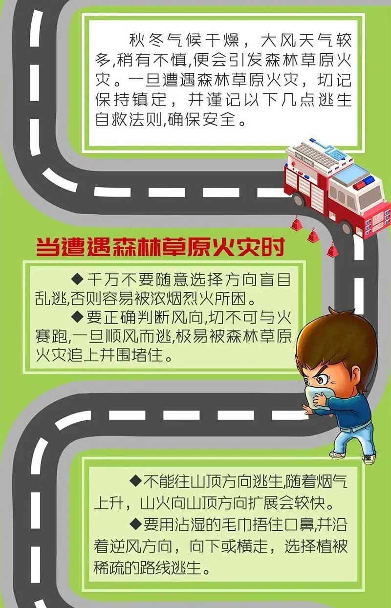 當(dāng)遭遇森林草原火災(zāi)時(shí)該怎么逃生自救